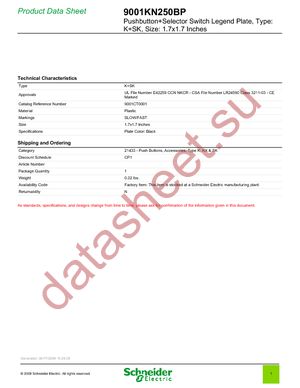 9001KN250BP datasheet  